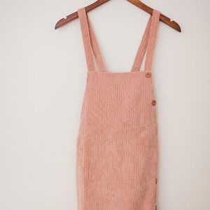 Light Pink Corduroy Jumper Dress